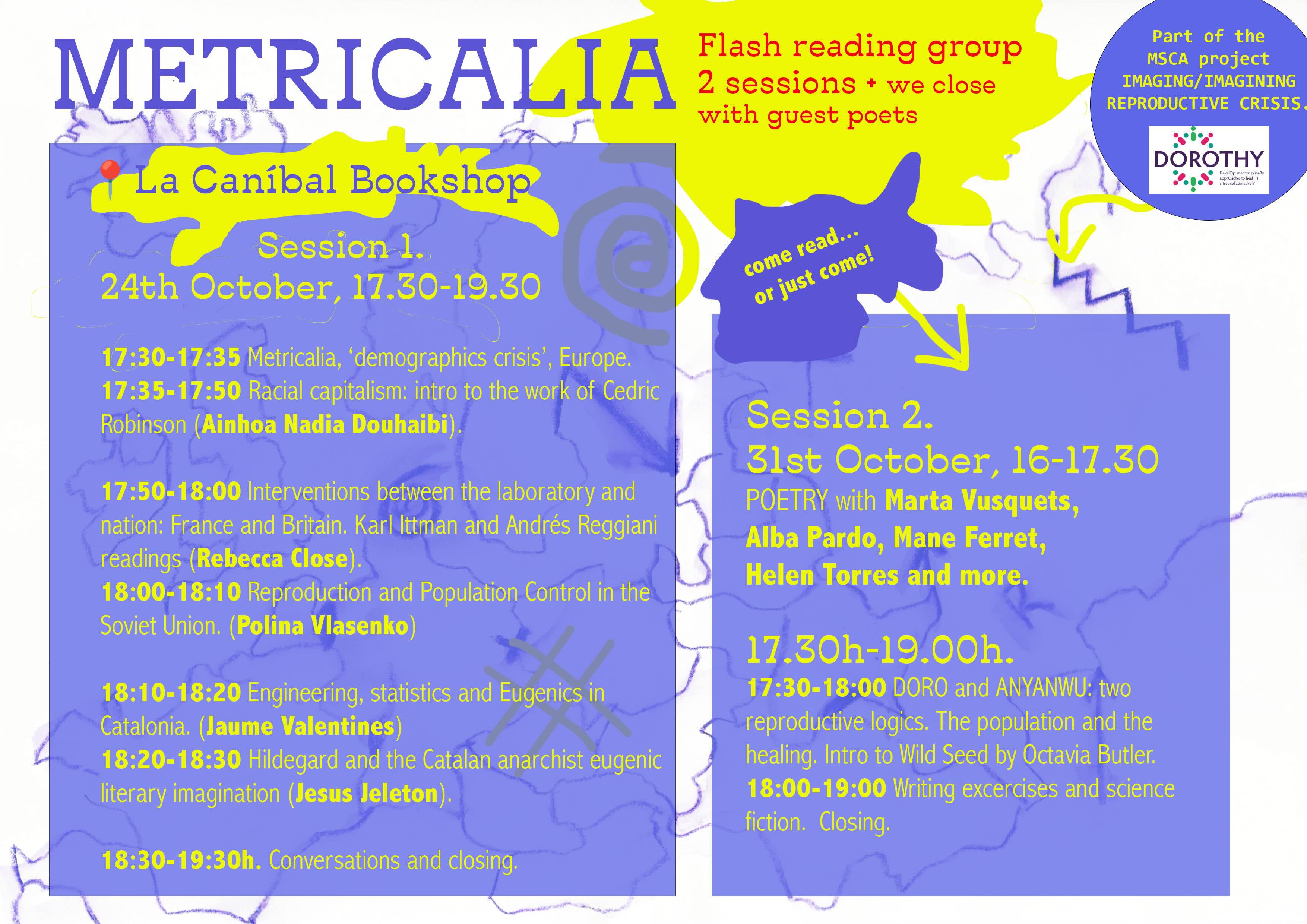 Metricalia programme flyer